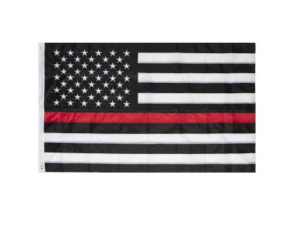 Rothco Deluxe Thin Red Line Flag - 3 X 5
