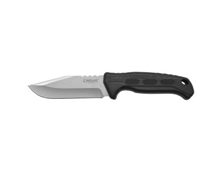 Camillus Hawker Fixed Blade Drop Point Knife, Black - CAM-19154