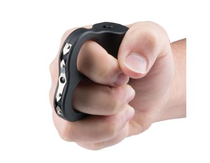 Guard Dog Knuckle ID02 2.90" x 2.90" Rechargeable Stun Gun w/Flashlight, Black