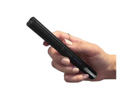 Guard Dog Enlight 0.60" x 6.60" Rechargeable Stun Gun Pen w/Flashlight, Black