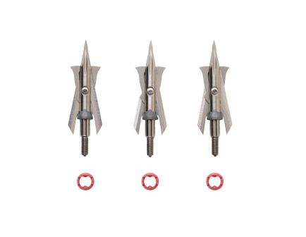 Rage Black Trypan 1.75"/100 gr Shock Collar Broadhead, Silver Pack of 3
