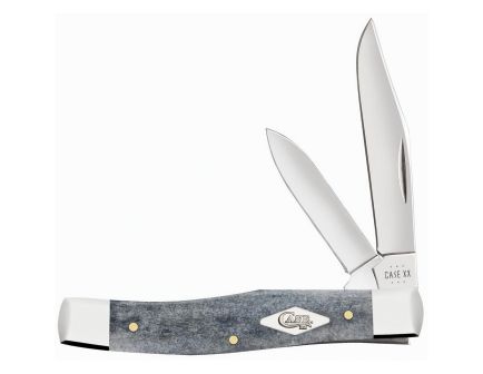 Case Cutlery Gray Smooth Bone Medium Jack Folding Knife Clip Point/Pen, Gray