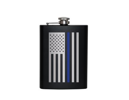 Rothco Stainless Steel Thin Blue Line Flag Flask