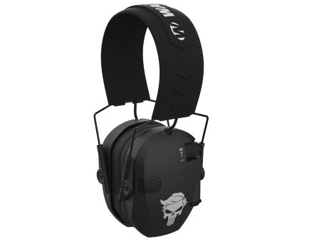 Walkers Game Ear Razor Slim Merica Punisher 23 dB Electronic Earmuffs, Black
