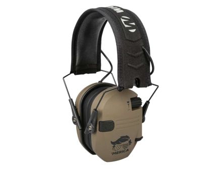 Walkers Game Ear Razor Slim Trump 2024 Merica 23 dB Electronic Earmuffs, Flat Dark Earth