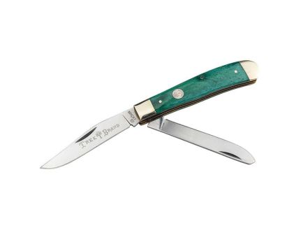 Boker Manufactory Traditional Series 2.0 Trapper Folding Knife Clip Point/Spey, Green