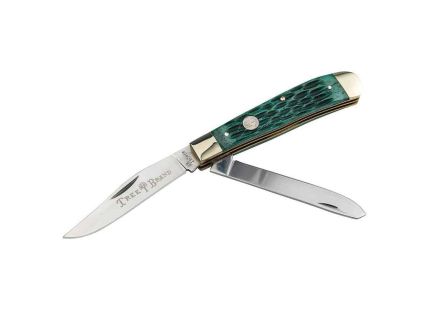 Boker Manufactory Traditional Series 2.0 Trapper Folding Knife Clip Point/Spey, Green