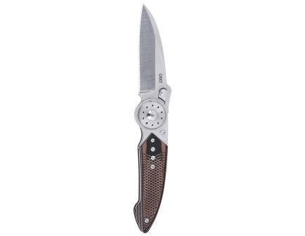 CRKT Walker Blade Lock Folding Knife Sheepsfoot, Black/Brown