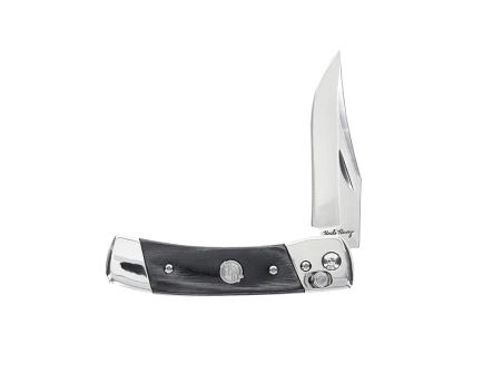 Uncle Henry Smokey Pivot Lock Folding Knife, Black/Gray
