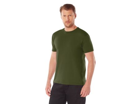 Rothco Athletic Fit Solid Color T-Shirt - Olive Drab, Small