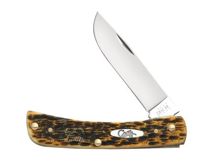 Case Sod Buster Jr Folding Knife Skinner, Amber