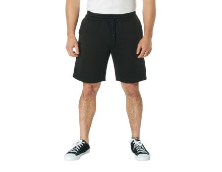 Rothco Camo And Solid Color Sweatshorts - Black, Large