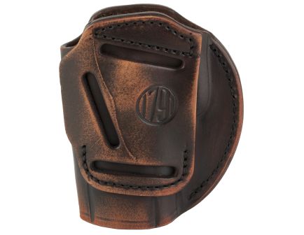 1791 Gunleather 3-Way IWB/OWB Ambidextrous Leather Holster, Vintage Brown - 3WH6VTGA
