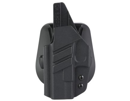 1791 Kydex Paddle, OWB, fits Glock 17/19/26, Kydex, Black, Left Hand