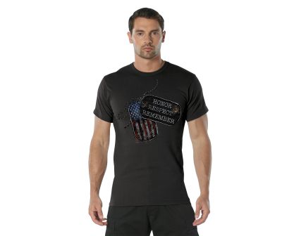 Rothco Honor Respect Remember T-Shirt - Black, Medium