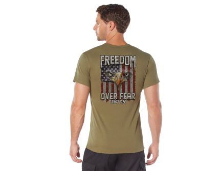Rothco Freedom Over Fear T-Shirt - Coyote Brown, 3X-Large