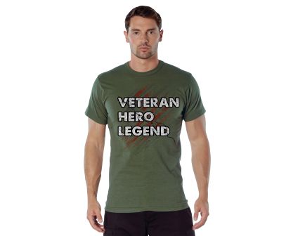 Rothco Veteran Hero Legend T-Shirt - Olive Drab, Large