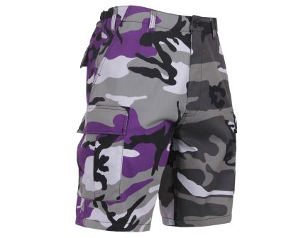 Rothco Two-Tone Camo Bdu Short - Ultra Violet Purple - City Camo, Small