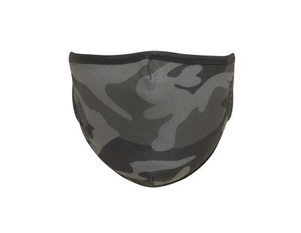 Rothco Camo 3-Layer Polyester Face Mask - Black Camo, Large - X-Large