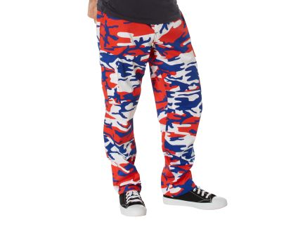 Rothco Color Camo Tactical Bdu Pants - Red - White - Blue Camo, 2X-Large