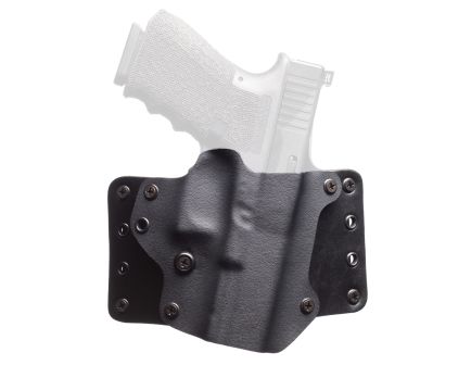 BlackPoint Tactical Leather Wing Springfield Echelon OWB Holster RH - Black Kydex/Leather, Rugged and Stylish Design - 160922