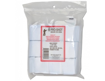 PRO-SHOT 7mm-.38CAL./6mm Benchrest Patches 500CT  13/4-500