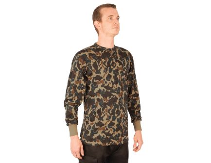Rothco Long Sleeve Henley T-Shirt - Fred Bear Camo, 3X-Large