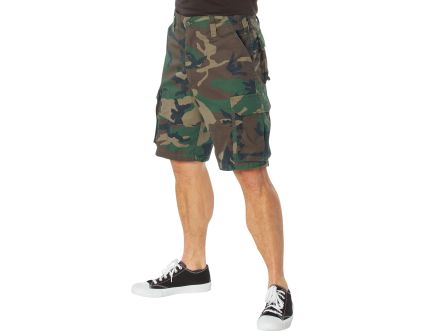 Rothco Vintage Paratrooper Cargo Shorts - Woodland Camo, 4X-Large