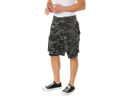 Rothco Vintage Paratrooper Cargo Shorts - Black Camo, 3X-Large