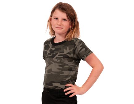 Rothco Kids Camo T-Shirt - Black Camo, Large