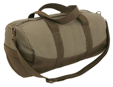 Rothco Two-Tone Canvas Duffle Bag With Brown Bottom