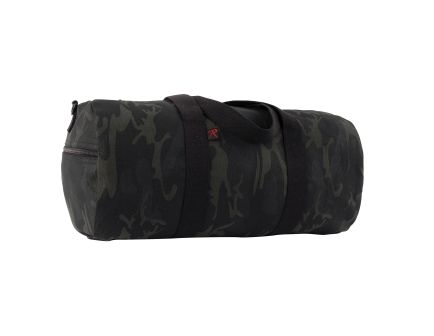 Rothco Midnight Camo Canvas Shoulder Duffle Bag - Midnight Black Camo, 24 In