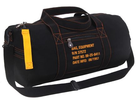 Rothco Canvas Equipment Bag - Black, 19 In