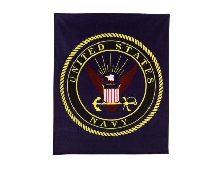 Rothco Us Navy Military Insignia Fleece Blanket