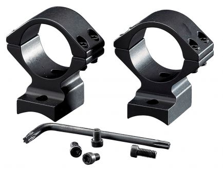 Browning A-Bolt II 1 inch Intermediate Aluminum Alloy 2-Piece Integrated Scope Ring, Matte Black - 12393