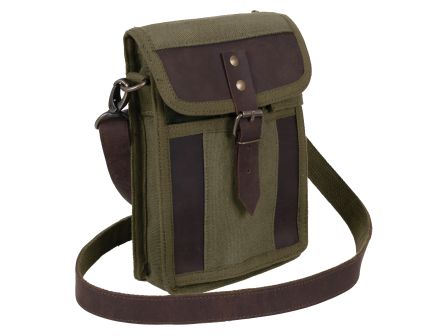 Rothco Canvas Travel Portfolio Bag With Leather Accents