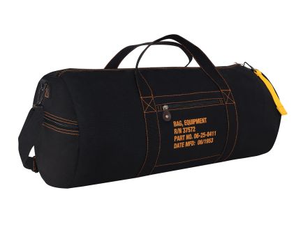 Rothco Canvas Equipment Bag - Black, 24 In