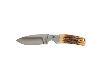Browning Buckmark Hunter Bone Fixed Boxed Knife Drop Point Brown - Durable, Lightweight and Reliable Handle - 3220509B