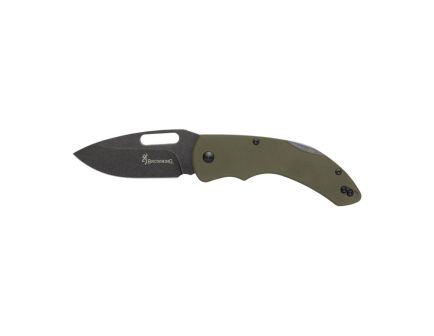 Browning Hidden Hollow Folder Large Boxed Knife Drop Point OD Green - Durable, Lightweight and Reliable Handle - 3220506B