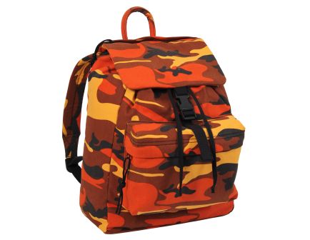 Rothco Canvas Daypack - Savage Orange Camo