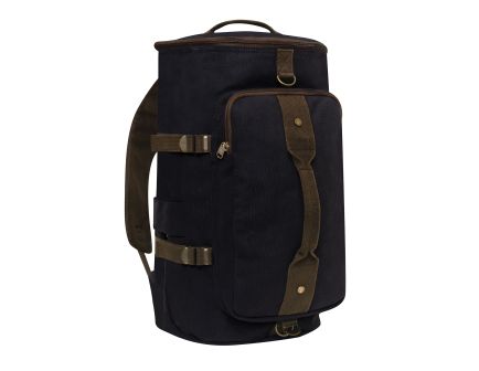 Rothco Convertible Canvas Duffle - Backpack - 19 Inches, Black