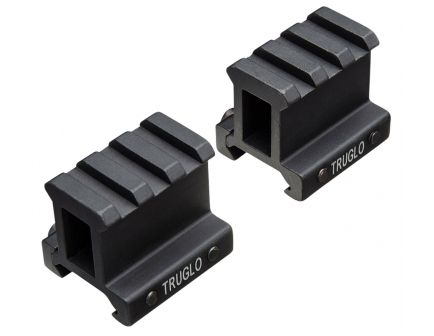 TruGlo 1" Picatinny Rail 2-Piece Riser Mount, Anodized Matte Black - TG8992B