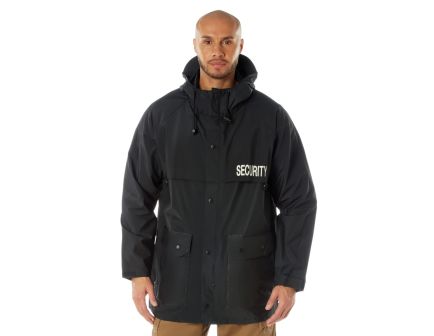 Rothco Security Nylon Rain Jacket - Black, 2X-Large
