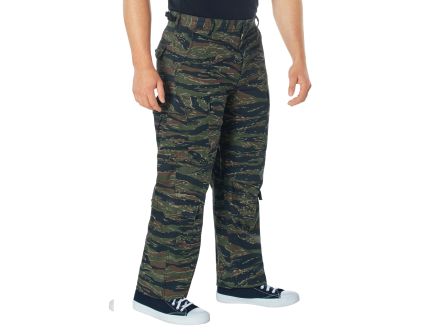 Rothco Vintage Paratrooper Cargo Fatigue Pants - Tiger Stripe Camo, Large