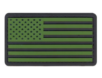 Rothco Pvc Us Flag Patch With Hook Back - Black - Olive Drab, Packaging Bulk Packaging