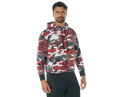 Rothco Camo Pullover Hooded Sweatshirt - Red Camo, Large