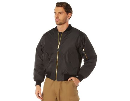 Rothco Enhanced Nylon Ma-1 Flight Jacket - Black, 4X-Large
