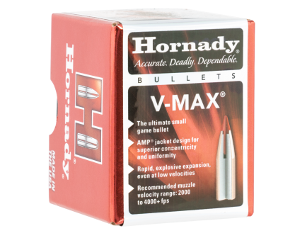 Hornady 22 Cal V-Max 35gr Bullets, 100ct - 22252