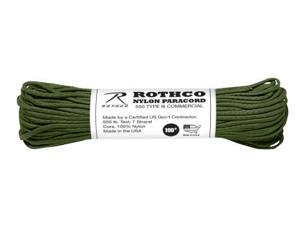 Rothco Nylon Paracord Type III 550 Lb - Olive Drab, 100