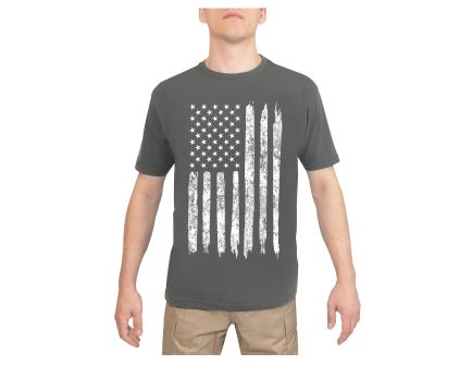 Rothco Distressed Us Flag Athletic Fit T-Shirt - Charcoal Grey, 3X-Large